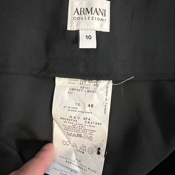 Unworn unhemmed Armani pants - size 10 - - Picture 3 of 5